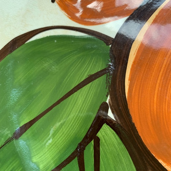 Vera Neumann Island Worcester Orange Fruit Dinner Plates - Picture 3 of 5